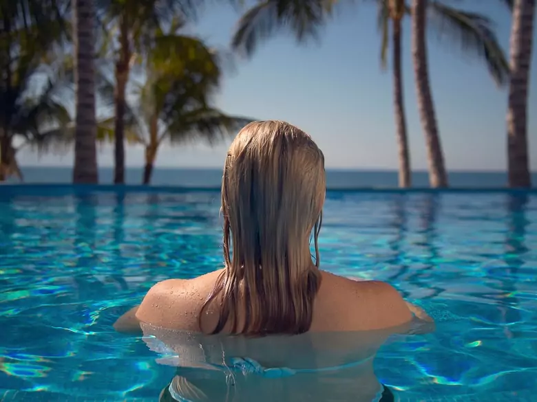 Agua como un exfoliante